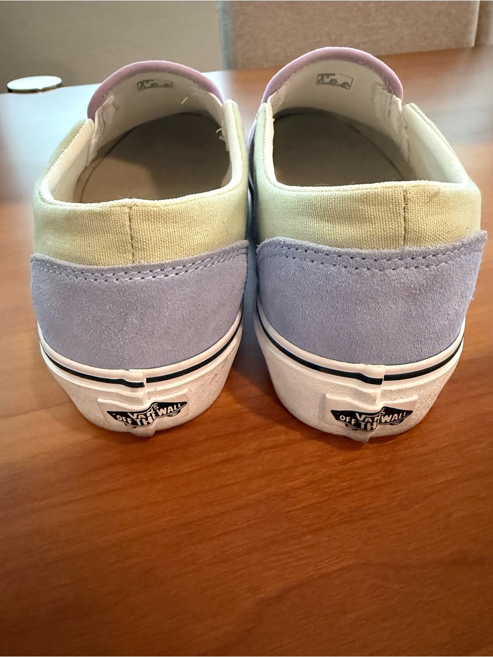 Vans Classic Slip-On Pastel Colorblock Suede Sneakers Women’s - Picture 2 of 7
